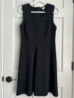 Merona Fit and Flare Black Sleeveless A-Line Dress Size M